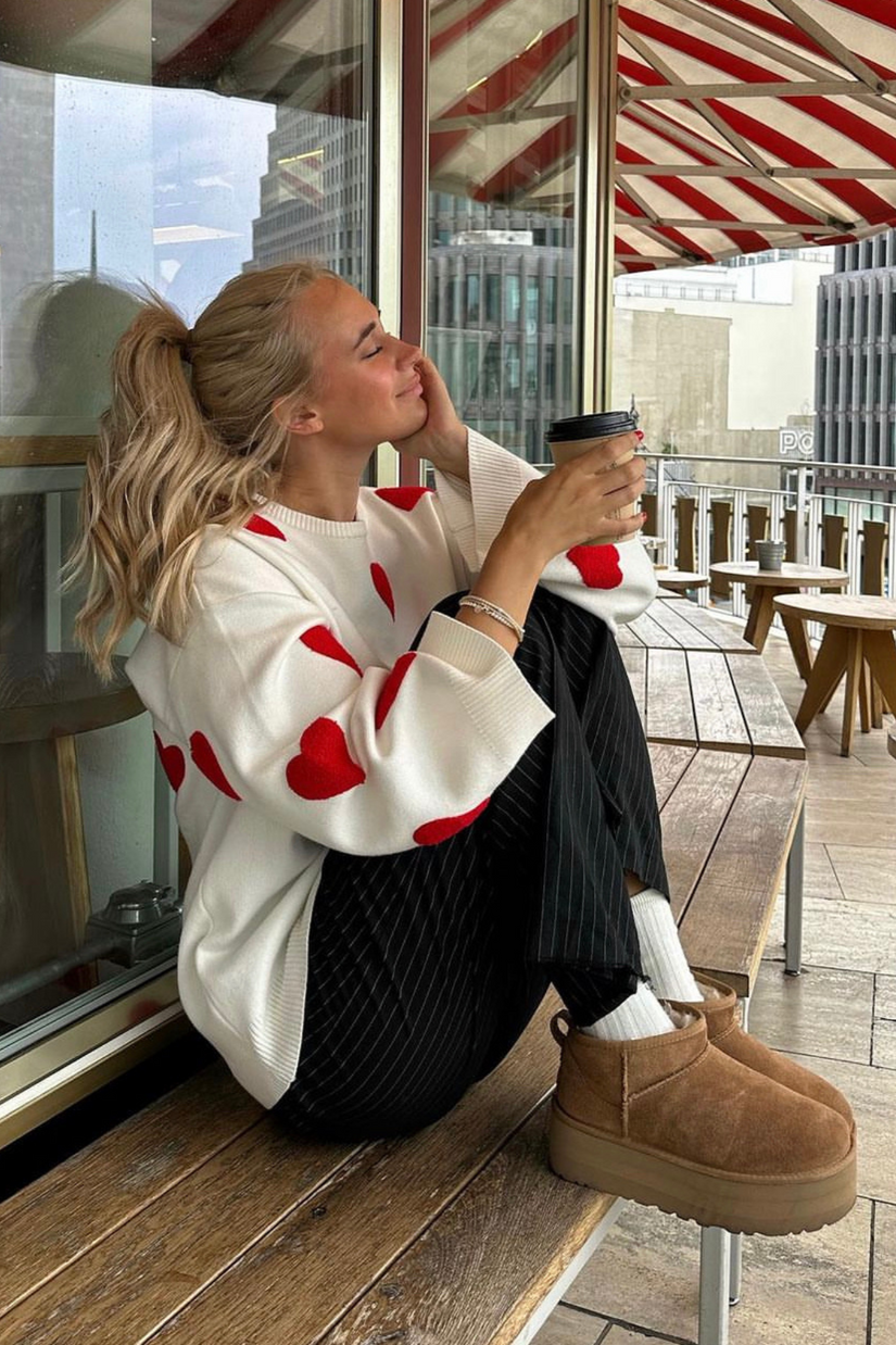 Emma | Sweter w serduszka