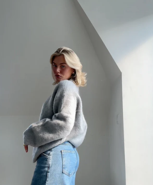 Sophia - Sweter z mieszanki moheru